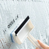 Double sided cleaning brush window wiper